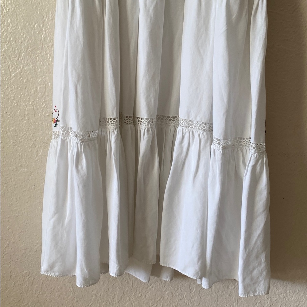 Kobi Halperin Emmy Embroidered Midi Dress Size XL White Floral Embroidery Boho - Picture 9 of 13